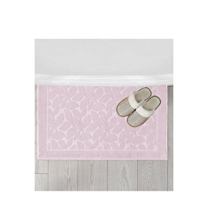 Büyük Banyo Ayak Havlusu % 100 Pamuk Desenli 50x100 Cm Soft Mürdüm