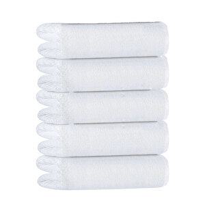 5 Li Otel Banyo Havlusu %100 Pamuklu 70x150 Cm Beyaz 20/2 Ring 600 Gr