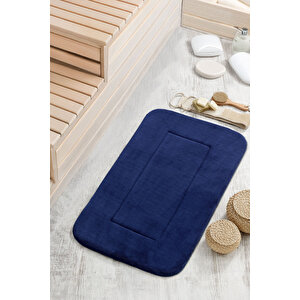 Kaydırmaz Tabanlı Welsoft Yumuşak Banyo Ayak Paspası 50x80 Cm Lacivert Lacivert