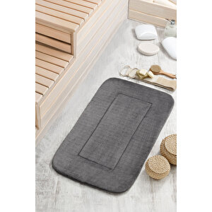 Kaydırmaz Tabanlı Welsoft Yumuşak Banyo Ayak Paspası 50x80 Cm Antrasit Antrasit