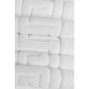 10 Lu Otel Ayak Havlusu Bukle Ayak İzli 50x70 Cm Beyaz 20/2 Ring 250 Gr
