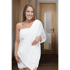 5 Li Otel Banyo Havlusu %100 Pamuklu 70x150 Cm Beyaz 20/2 Ring 500 Gr