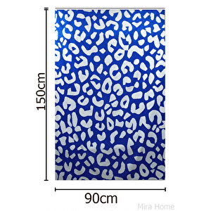 Safir Desenli İki Yönlü %100 Pamuk Banyo Havlusu 90x150 Cm Gramajlı Mavi Mavi