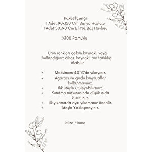 Mira Home Saçaklı Lüks Banyo Havlu Takımı %100 Pamuk Lalezar Bej