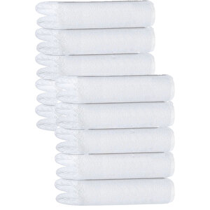 10 Lu Otel Banyo Havlusu %100 Pamuklu 70x150 Cm Beyaz 20/2 Ring 600 Gr