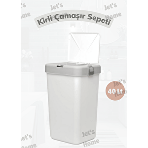 Çamaşır Sepeti Bas-çek Kirli Çamaşır Kutusu 40 Litre