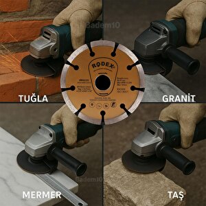 Elmas Kesici Disk 115 Mm Beton, Mermer, Granit Ve Taş Kesim Uyumlu Dayanıklı Kesme Taşı