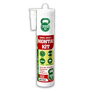 Montaj Yapıştırıcı Kit 290 Ml Beyaz Mutfak Banyo Ahşap Dolap Beton Fayans Mermer Çok Genel Amaçlı