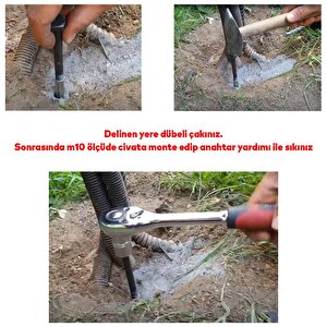 Çakma Çelik Dübel İç Dişli 8 Adet M14x60 Mm Raf İskele Montaj Bağlantı Monte Beton Asma Aparat