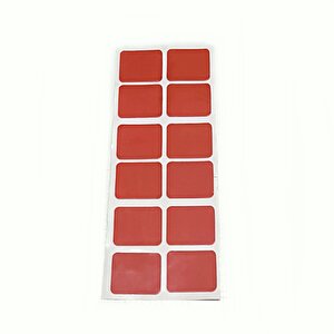 Die Cut Vhb Çift Taraflı Silikon Bant 12 Adet 30x25mm Şeffaf Özel Şekilli Kesim Kiss Cut