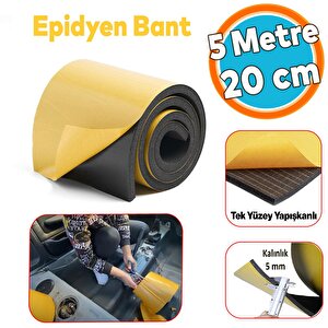 Yapışkanlı Oaraç Ses Isı Yalıtım İzolasyon Bandı En:20 Cm Kalınlık:5 Mm Uzunluk 5 Metre Kauçuk