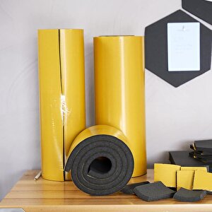 Yapışkanlı Araç Ses Isı Yalıtım İzolasyon Bant En:100 Cm Kalınlık:10 Mm Uzunluk:1 Metre Kauçuk Sünger