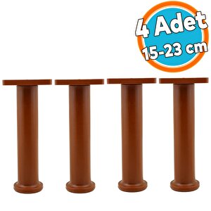 Mobilya Kanepe Sehpa Tv Ünitesi Koltuk Ayarlanabilir Destek Ayağı 15 Cm Kahverengi Ayak 4 Adet