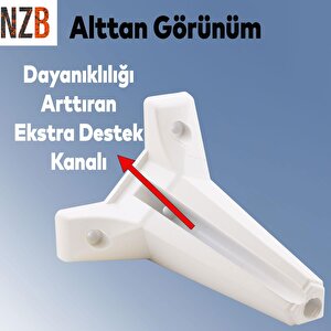 Mobilya Kanepe Sehpa Tv Ünitesi Koltuk Ayağı 18 Cm Beyaz Baza Ayak 4 Adet