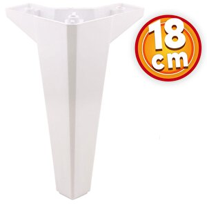 Mobilya Kanepe Sehpa Tv Ünitesi Koltuk Ayağı 18 Cm Beyaz Baza Ayak 4 Adet