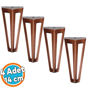 Mobilya Koltuk Baza Puf Kanepe Tv Ünite Masa Ayağı Ayakları Metal Ayak 14 Cm Antik Bakır 4 Adet