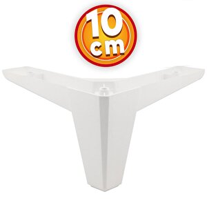 Mobilya Kanepe Sehpa Tv Ünitesi Koltuk Ayağı 10 Cm Beyaz Baza Ayak 4 Adet