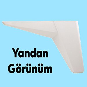 Mobilya Kanepe Sehpa Tv Ünitesi Koltuk Ayağı 10 Cm Beyaz Baza Ayak 4 Adet