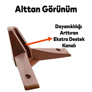 Mobilya Tv Ünitesi Çekyat Koltuk Kanepe Destek Baza 12 Cm Kahverengi Ayak 6'lı Set