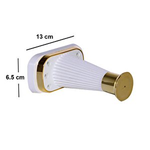 (4 Adet) Mobilya Kanepe Koltuk Ünite Ayağı 15 Cm Beyaz Gold Baza Yükseltici Ayakları