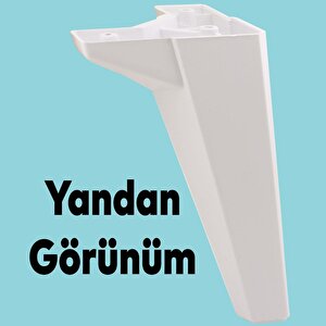 Mobilya Kanepe Sehpa Tv Ünitesi Koltuk Ayağı 20 Cm Beyaz Baza Ayak 4 Adet