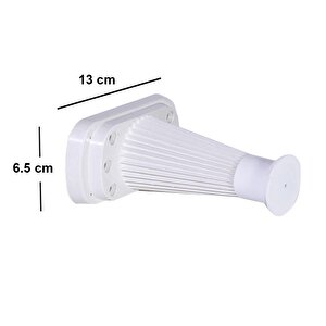 (4 Adet) Mobilya Kanepe Puf Sehpa Konsol Ayağı Beyaz Baza Yükseltici Ayak 15 Cm