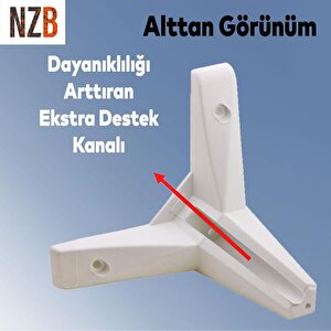 6'lı Set Mobilya Tv Ünitesi Çekyat Koltuk Kanepe Destek Ayağı 14 Cm Beyaz Ayakları
