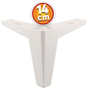 6'lı Set Mobilya Tv Ünitesi Çekyat Koltuk Kanepe Destek Ayağı 14 Cm Beyaz Ayakları