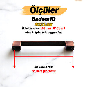 Antik Bakır 128 Mm Metal Mobilya Mutfak Çekmece Dolap Kulpu Kulbu Oval Eskitme Kulpları