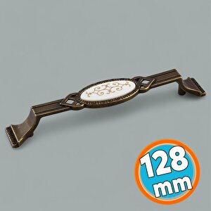 Antik Sarı Metal Kulp (128 Mm - 12.8 Cm) Mobilya Mutfak Çekmece Dolap Kulpu Kulbu Eskitme Kulpları