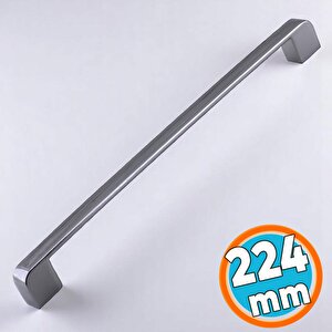 Mobilya Mutfak Dolap Çekmece Dolabı Kapak Metal Kulpu Kulbu Kulpları Gölcük 224 Mm- ( 22.4 Cm ) Füme