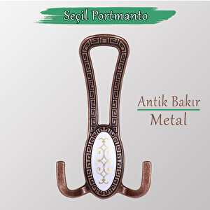 Metal Portmanto Vestiyer Duvar Dolap Elbise Mobilya Kapı Askısı Askılığı Askılık Antik Bakır