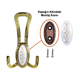 Metal Portmanto Vestiyer Duvar Dolap Elbise Mobilya Kapı Askısı Askılığı Askılık Gold Altın