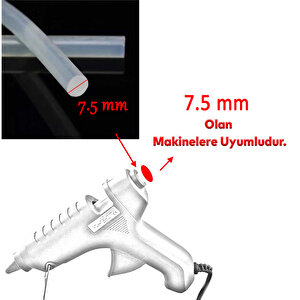 84 Adet İnce Mum Silikon 7.5 Mm Uzunluk 30 Cm Çubuk Sıcak Silikon Hobi Eşya Maket Yapıştırma Slikon