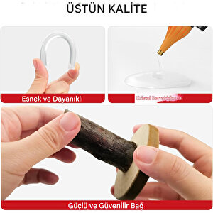 84 Adet İnce Mum Silikon 7.5 Mm Uzunluk 30 Cm Çubuk Sıcak Silikon Hobi Eşya Maket Yapıştırma Slikon