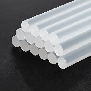 84 Adet İnce Mum Silikon 7.5 Mm Uzunluk 30 Cm Çubuk Sıcak Silikon Hobi Eşya Maket Yapıştırma Slikon