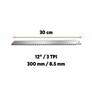 Tilki Kuyruğu Kemik Kesme Testeresi Kurban Et Paslanmaz Çelik Bıçak Buz Kesme Ucu 30 Cm (3 Adet)