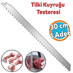 Tilki Kuyruğu Kemik Kesme Testeresi Kurban Et Paslanmaz Çelik Bıçak Buz Kesme Bıçağı Ağzı Ucu 30 Cm