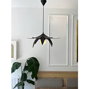 Lotus Avize – Ahşap Modern Ve Minimal Tasarım Avize, İskandinav Salon Ve Oturma Odası Aydınlatması Ceviz
