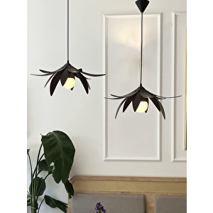 Lotus Avize – Ahşap Modern Ve Minimal Tasarım Avize, İskandinav Salon Ve Oturma Odası Aydınlatması