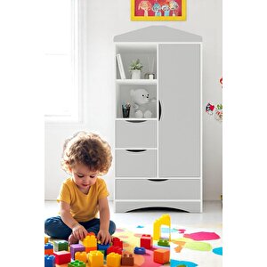 Baby Steps Gardırop / Elbise Dolabı / Çocuk Genç / Raflı Ve Çekmeceli