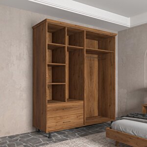 Softwood Ceviz Kapaklı Gardırop