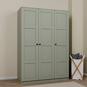 Lucas 3 Kapılı Yüklük, Yorgan, Yastık Dolabı - Yeşil