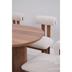 Bohem Rixos Lak Panel Yemek Masa 6 Adet Sandalye Takımı 90x170cm