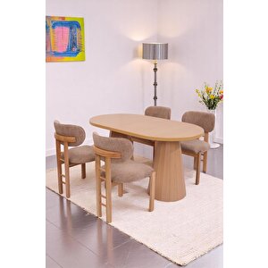 Bohem Rodi Banklı Açılır Yemek Masa Sandalye Takımı 90x160cm