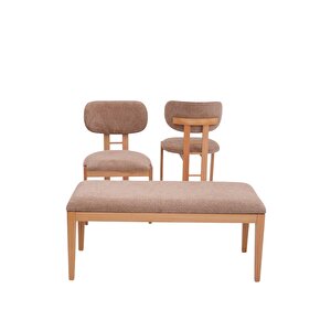 Bohem Rodi Banklı Açılır Yemek Masa Sandalye Takımı 90x160cm