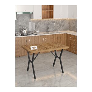 Azra 70x110cm Atlantik Mutfak Masası, Mutfak Masası Takımı, Yemek Masası, 4 Açık Gri Sandalye