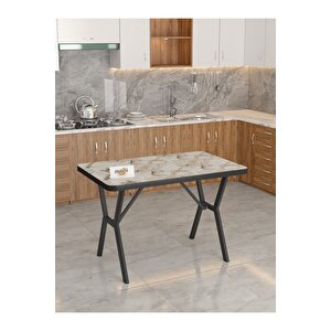 Azra 70x110cm Efes Mutfak Masası, Mutfak Masası Takımı, Yemek Masası, 4 Krem Sandalye