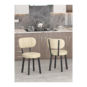 Azra 70x110cm Efes Mutfak Masası, Mutfak Masası Takımı, Yemek Masası, 4 Krem Sandalye