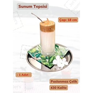 Sunum Tepsisi 18 Cm Paslanmaz Çelik Servis Tepsisi